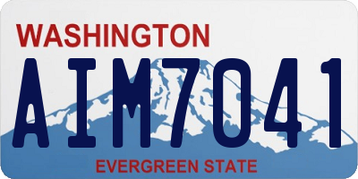 WA license plate AIM7041