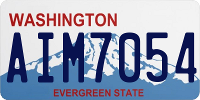WA license plate AIM7054