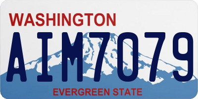 WA license plate AIM7079