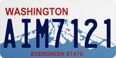 WA license plate AIM7121