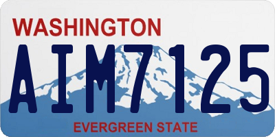 WA license plate AIM7125