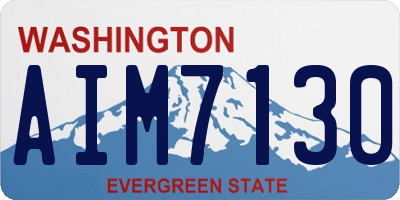 WA license plate AIM7130