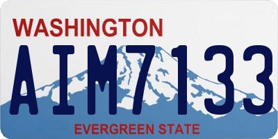 WA license plate AIM7133