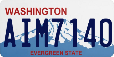 WA license plate AIM7140