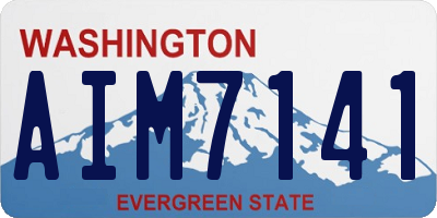 WA license plate AIM7141