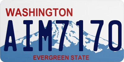 WA license plate AIM7170