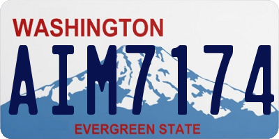 WA license plate AIM7174