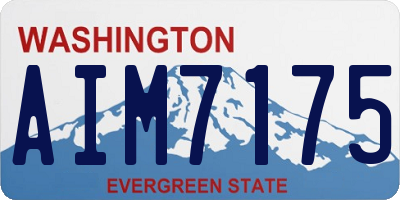 WA license plate AIM7175