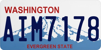 WA license plate AIM7178