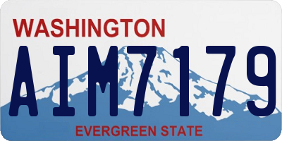 WA license plate AIM7179