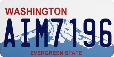 WA license plate AIM7196