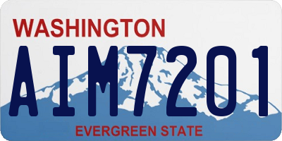 WA license plate AIM7201