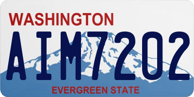 WA license plate AIM7202