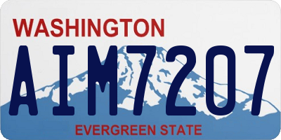 WA license plate AIM7207