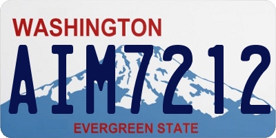 WA license plate AIM7212