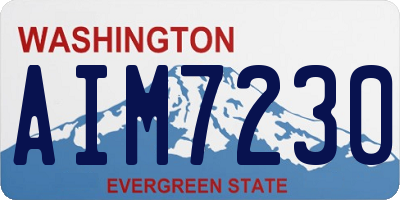 WA license plate AIM7230