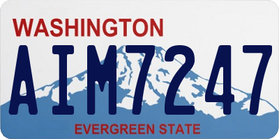 WA license plate AIM7247