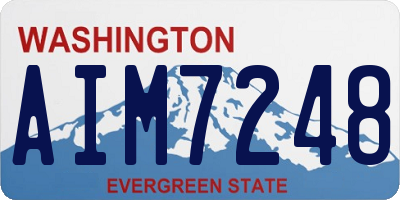 WA license plate AIM7248