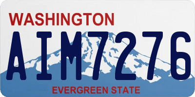WA license plate AIM7276