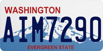 WA license plate AIM7290