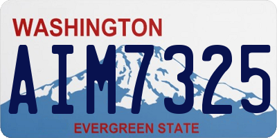 WA license plate AIM7325
