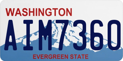 WA license plate AIM7360