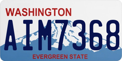 WA license plate AIM7368