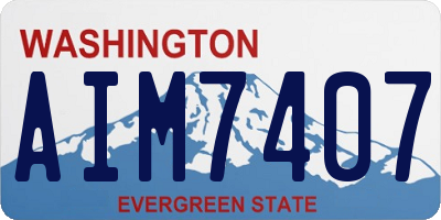 WA license plate AIM7407