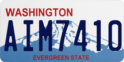WA license plate AIM7410