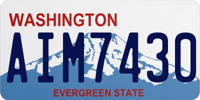WA license plate AIM7430
