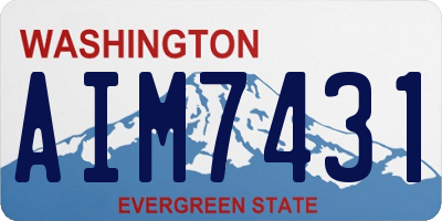 WA license plate AIM7431