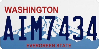 WA license plate AIM7434