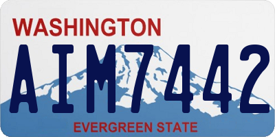 WA license plate AIM7442