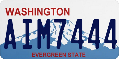 WA license plate AIM7444