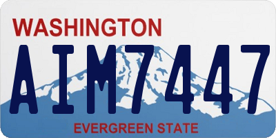 WA license plate AIM7447