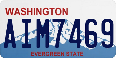 WA license plate AIM7469