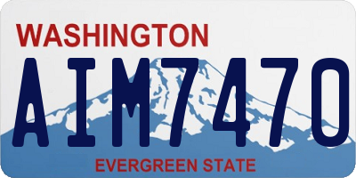 WA license plate AIM7470