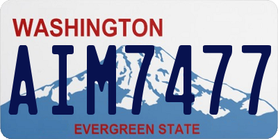 WA license plate AIM7477