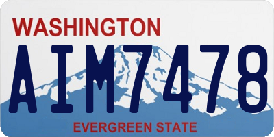 WA license plate AIM7478