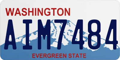 WA license plate AIM7484