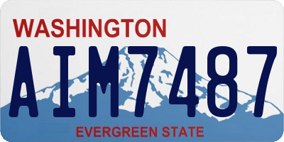WA license plate AIM7487