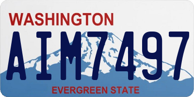 WA license plate AIM7497