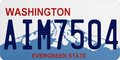 WA license plate AIM7504