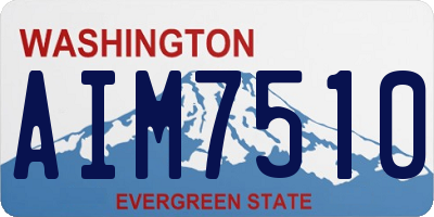 WA license plate AIM7510
