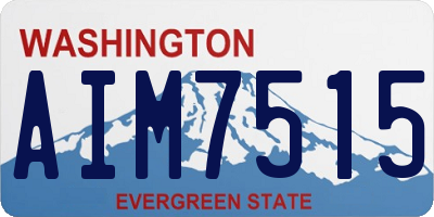 WA license plate AIM7515