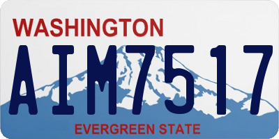WA license plate AIM7517