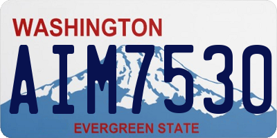WA license plate AIM7530