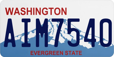 WA license plate AIM7540