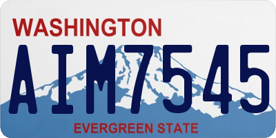 WA license plate AIM7545