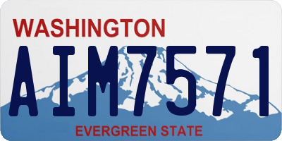 WA license plate AIM7571